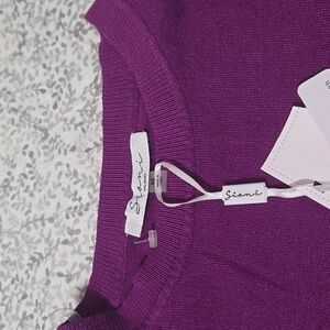 Sioni Women's Vibrant Purple Crew Neck Sweater